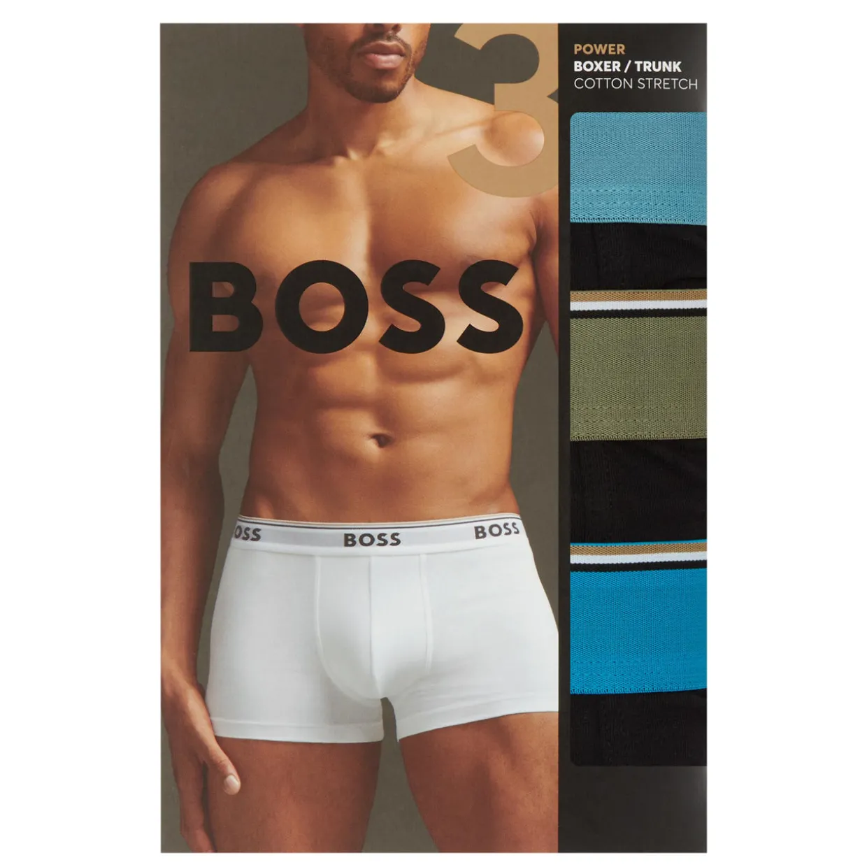 Three-Pack Power Coloured Waistband Boxers