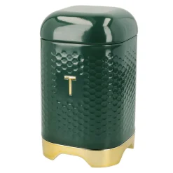 Three-Piece Textured Geometric Tea, Coffee & Sugar Canister Set