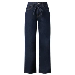 Tie-Fastening Wide Leg Jeans