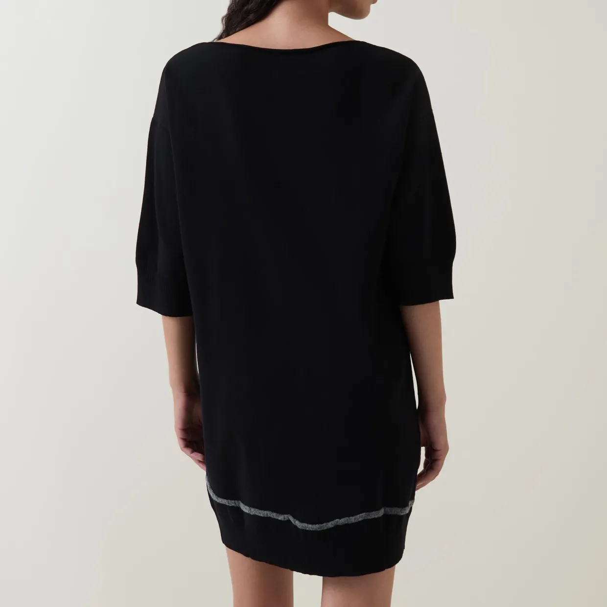 Tipped Knit Mini Dress