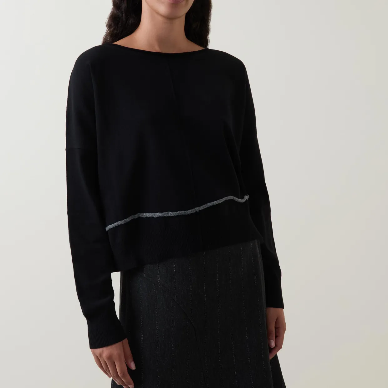 Tipped Knit Sweater