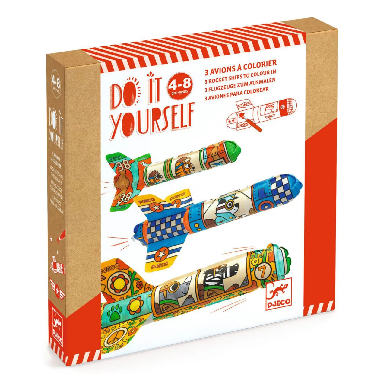 To the Sky Inflatable Plane Colouring Kit