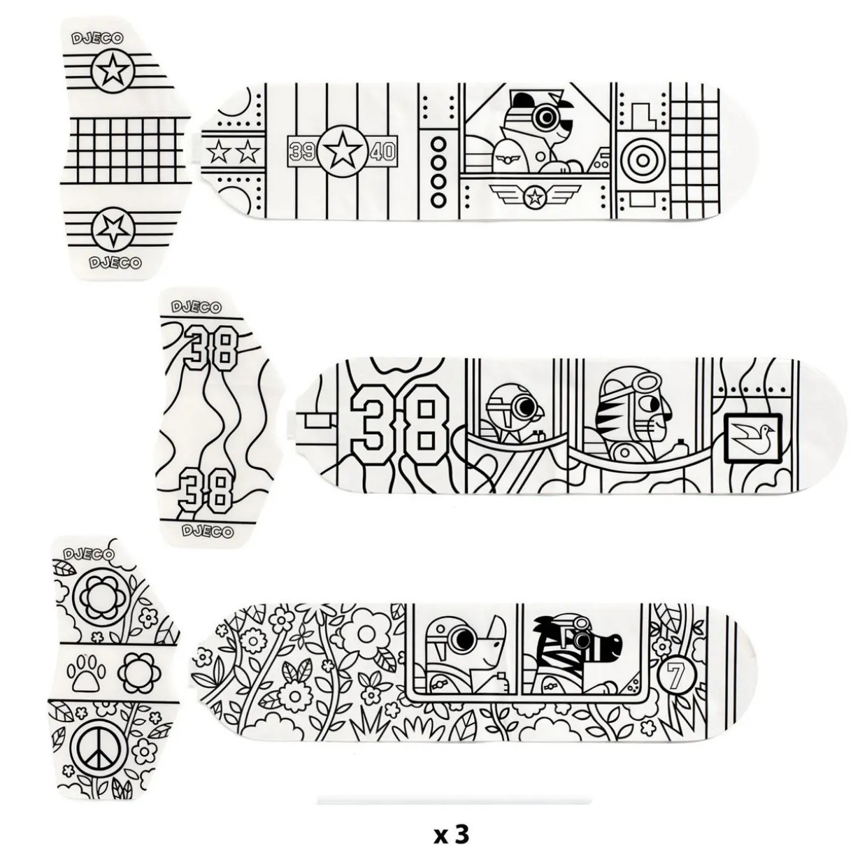 To the Sky Inflatable Plane Colouring Kit