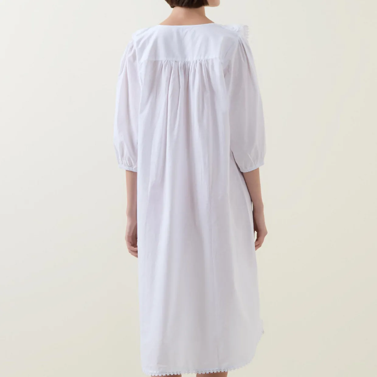 Toby Voile Ruffle-Trim Night Dress