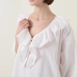 Toby Voile Ruffle-Trim Night Dress