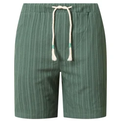 Tonal Stripe Drawstring Shorts