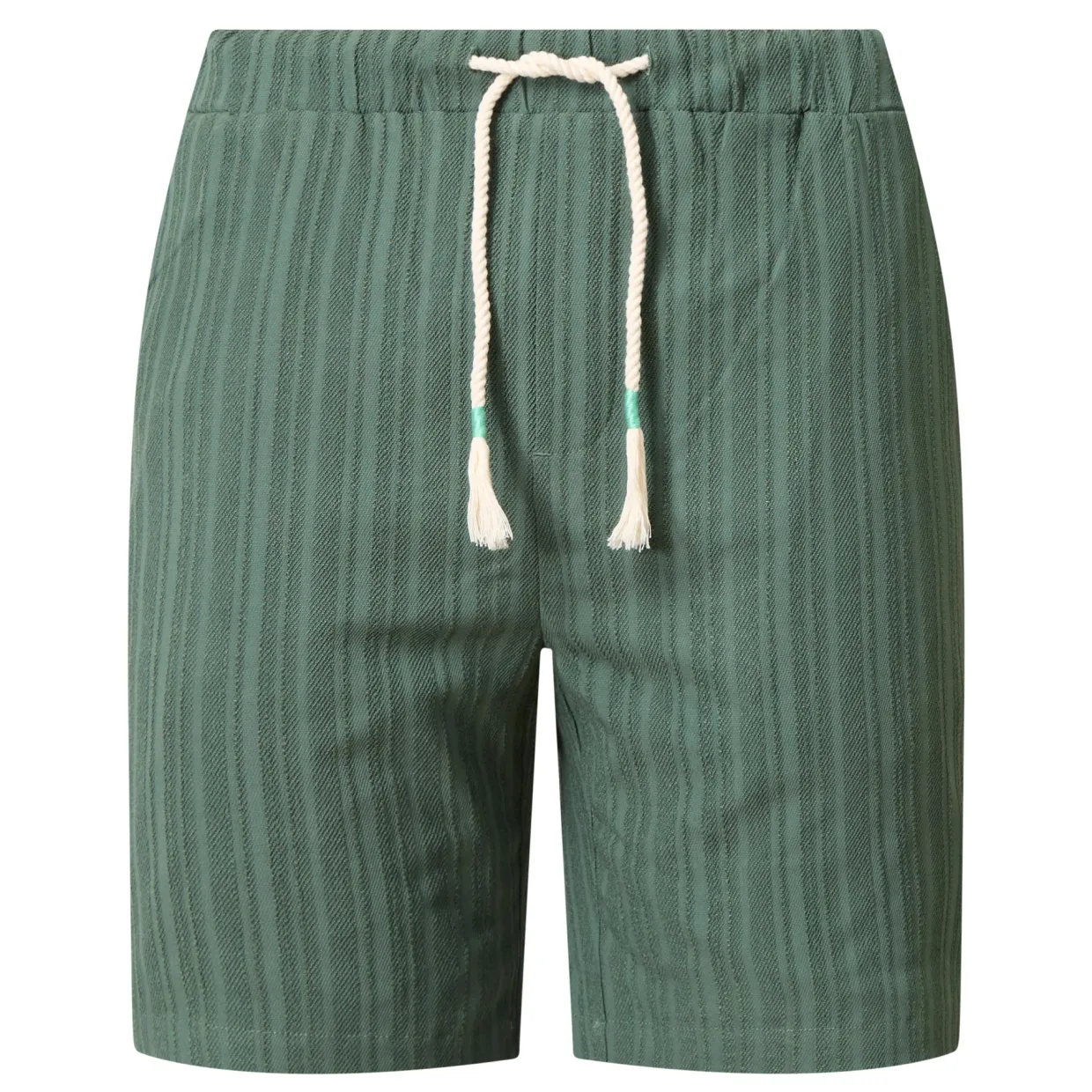 Tonal Stripe Drawstring Shorts