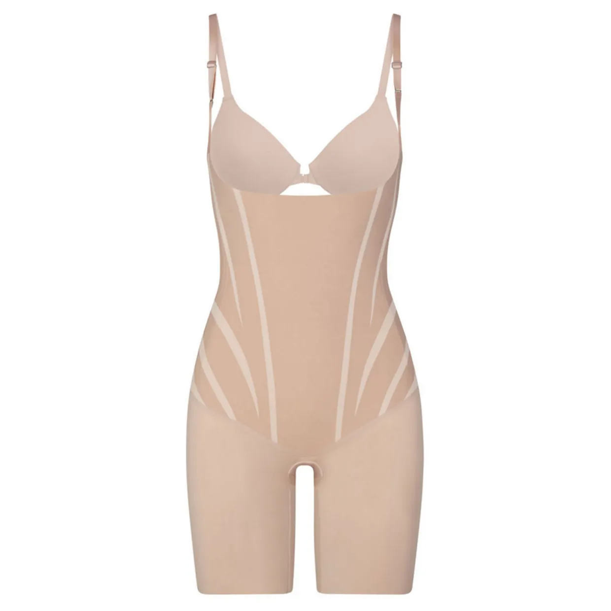 TotalContour Open-Bust Mid-Thigh Bodysuit