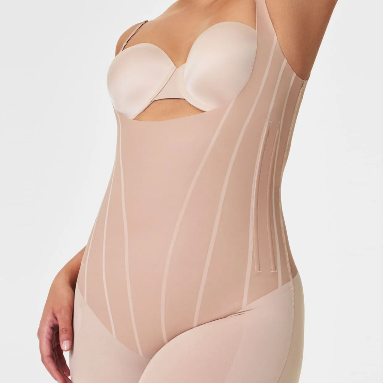TotalContour Open-Bust Mid-Thigh Bodysuit