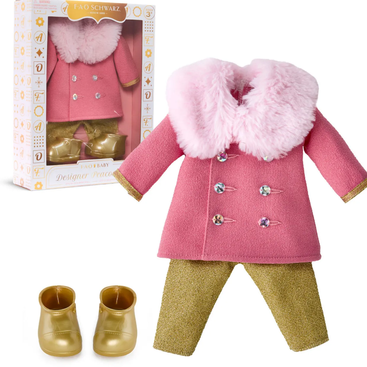 Toy Doll Designer Peacoat Set