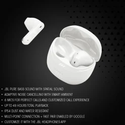 Tune Flex 2 True Wireless Noise Cancelling Earbuds White