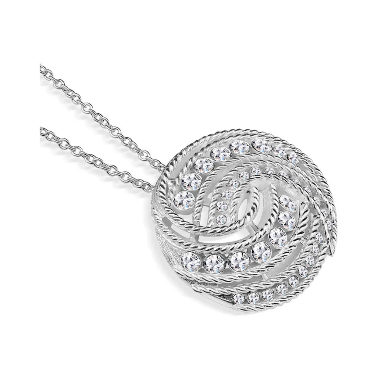 Twist Crystal Embellished Pendant