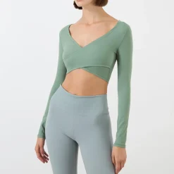 Ultimate Wrap Front Long-Sleeve Top
