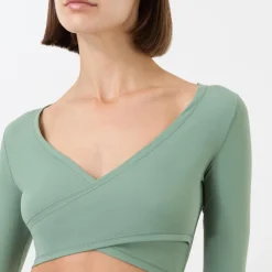 Ultimate Wrap Front Long-Sleeve Top