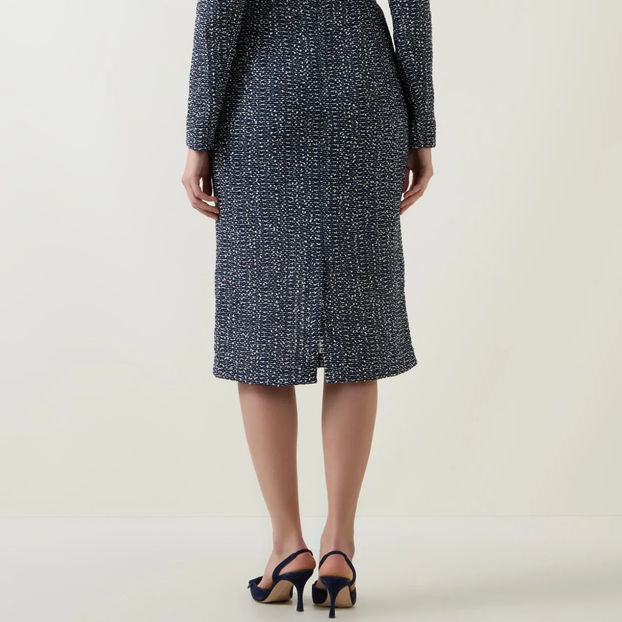 Vatilar Bouclé Knit Pencil Skirt