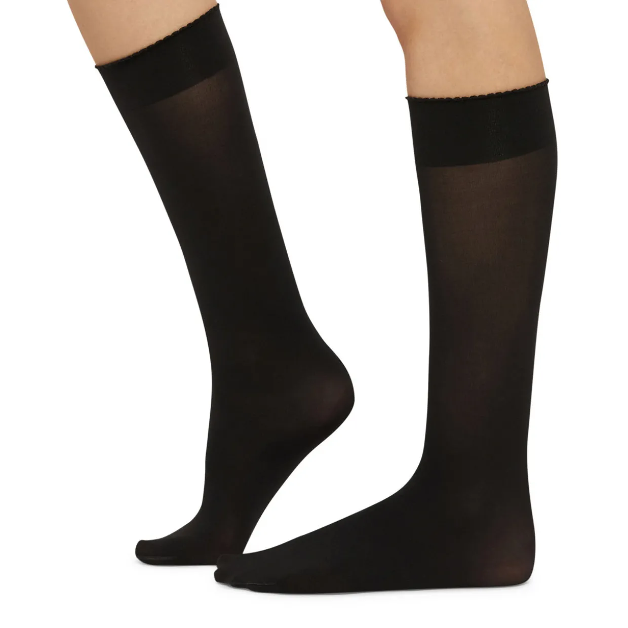 Velvet de Luxe Knee High Socks Black
