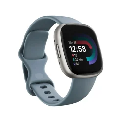 Versa 4 Waterfall Blue-Platinum Smart Watch