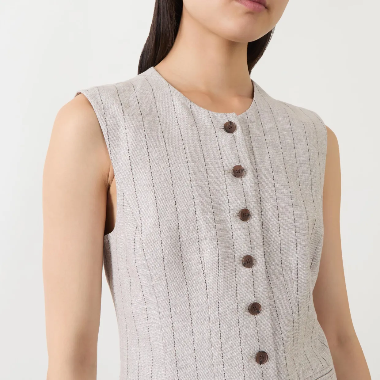Vilka Pinstripe Wide Leg Trousers