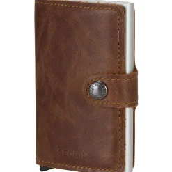 Vintage Card Protector Mini Wallet Brown
