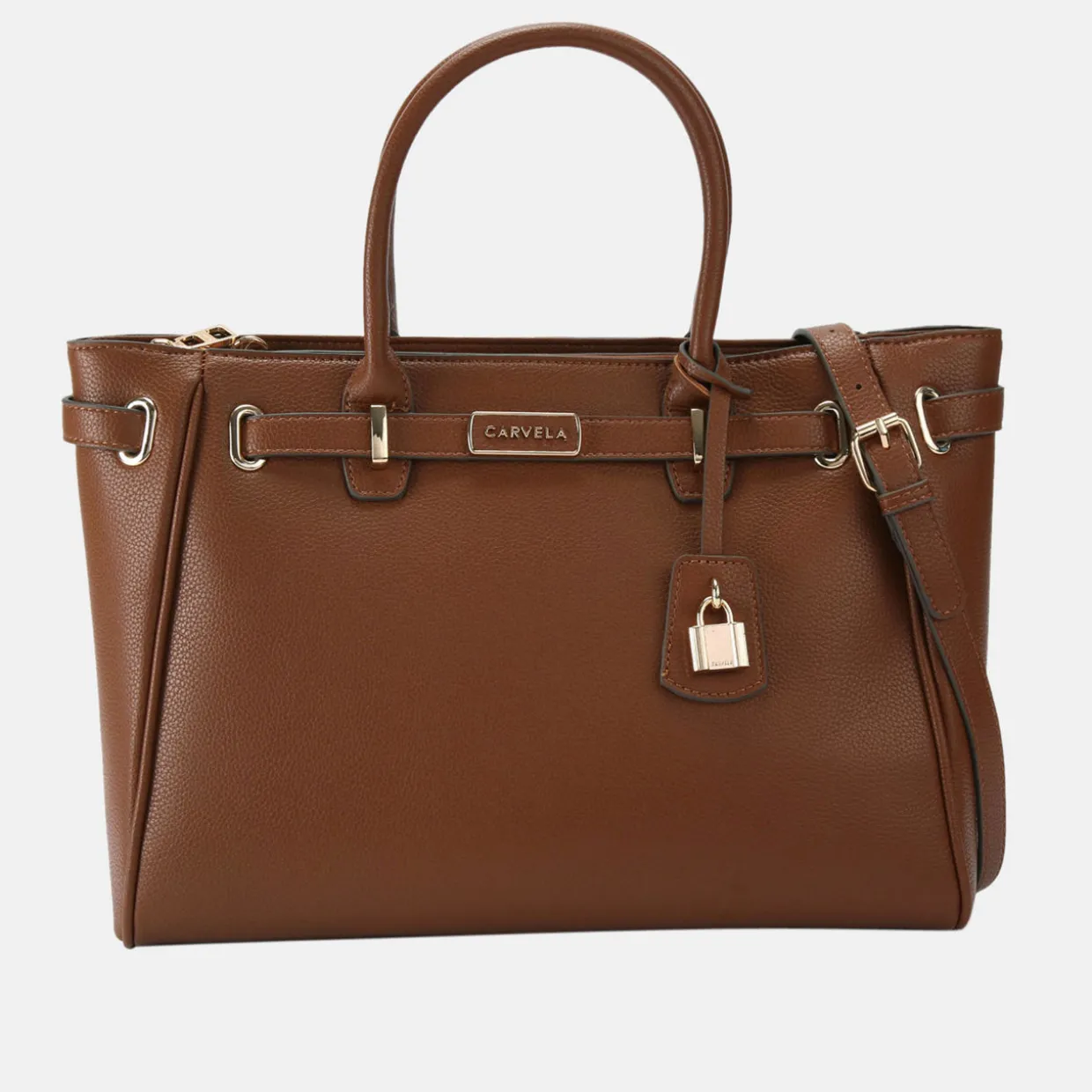 Violet Belted Tote Bag