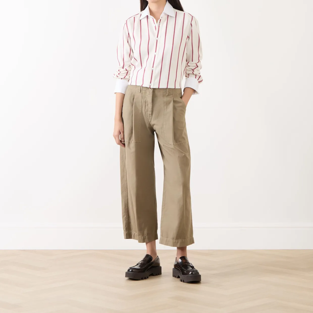 Vista Cropped Barrel Leg Trousers
