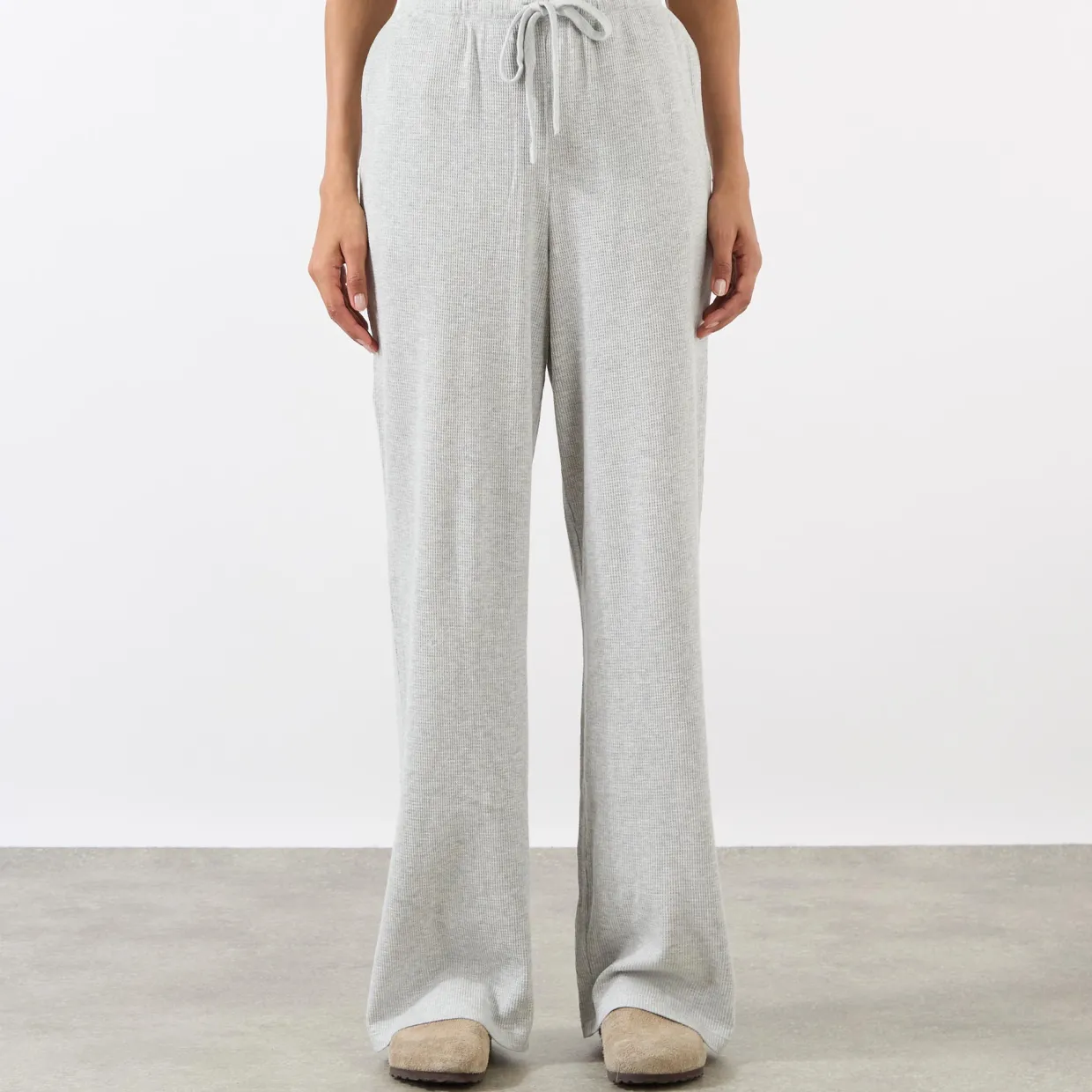 Waffle Straight Leg Sweatpants