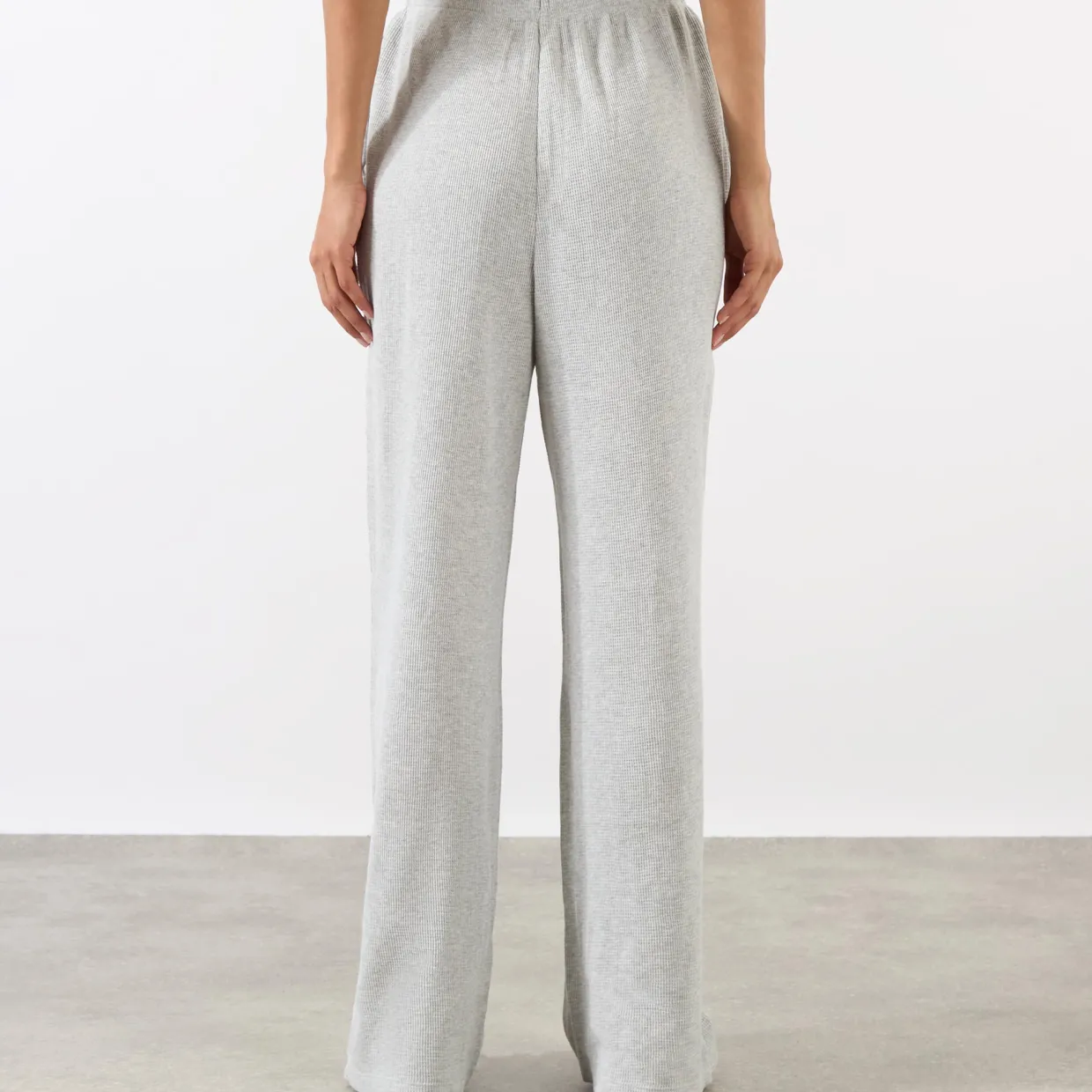 Waffle Straight Leg Sweatpants