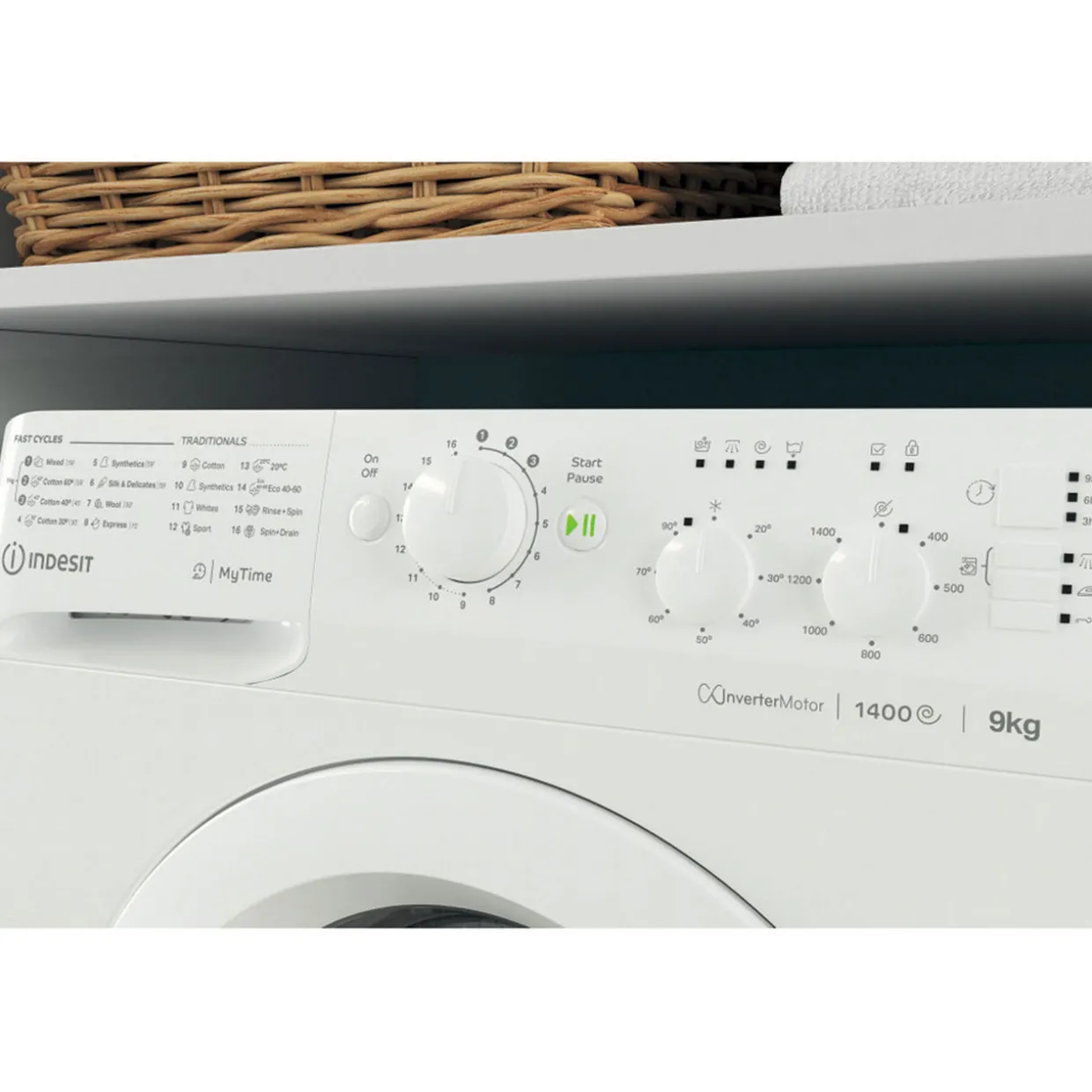 Washer 9kg 1400 RPM White
