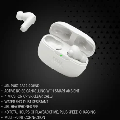 Wave Beam 2 True Wireless Noise Cancelling Earbuds Black