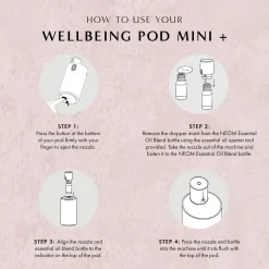 Wellbeing Pod Mini+ Waterless Essential Oil Diffuser - Black