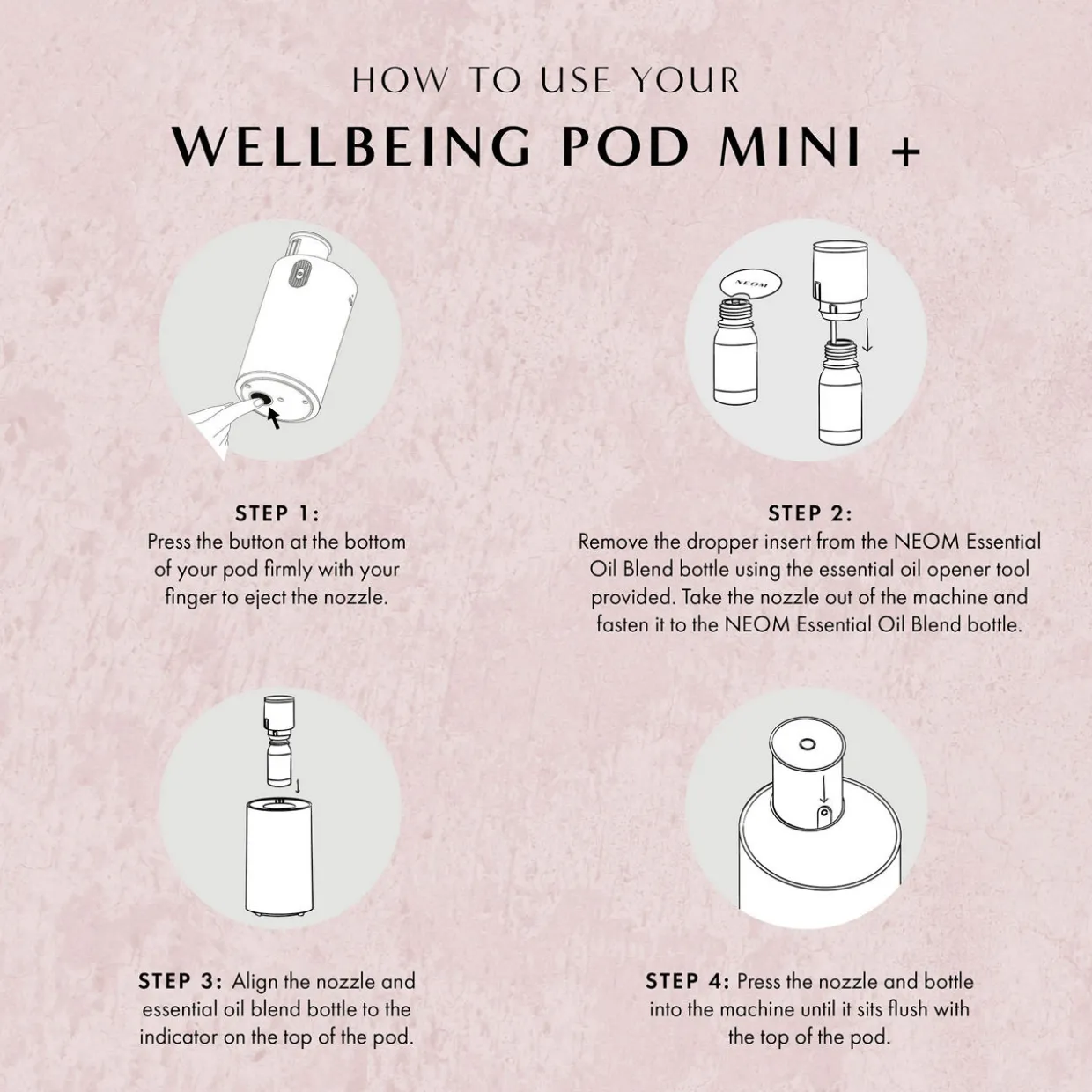 Wellbeing Pod Mini+ Waterless Essential Oil Diffuser - Black