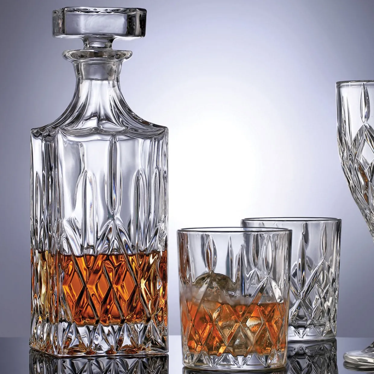 Whiskey Decanter & Whiskey Glasses 7-Piece Set