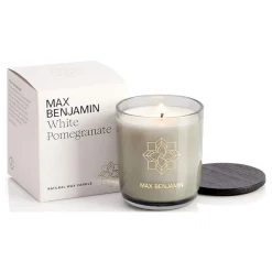 White Pomegranate Luxury Candle & Lid