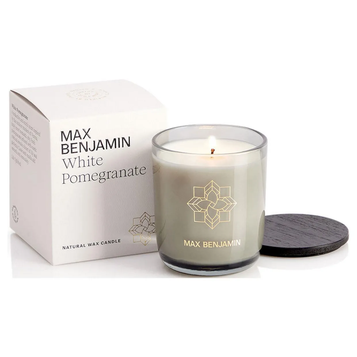 White Pomegranate Luxury Candle & Lid