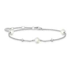 White Stones & Pearls Bracelet