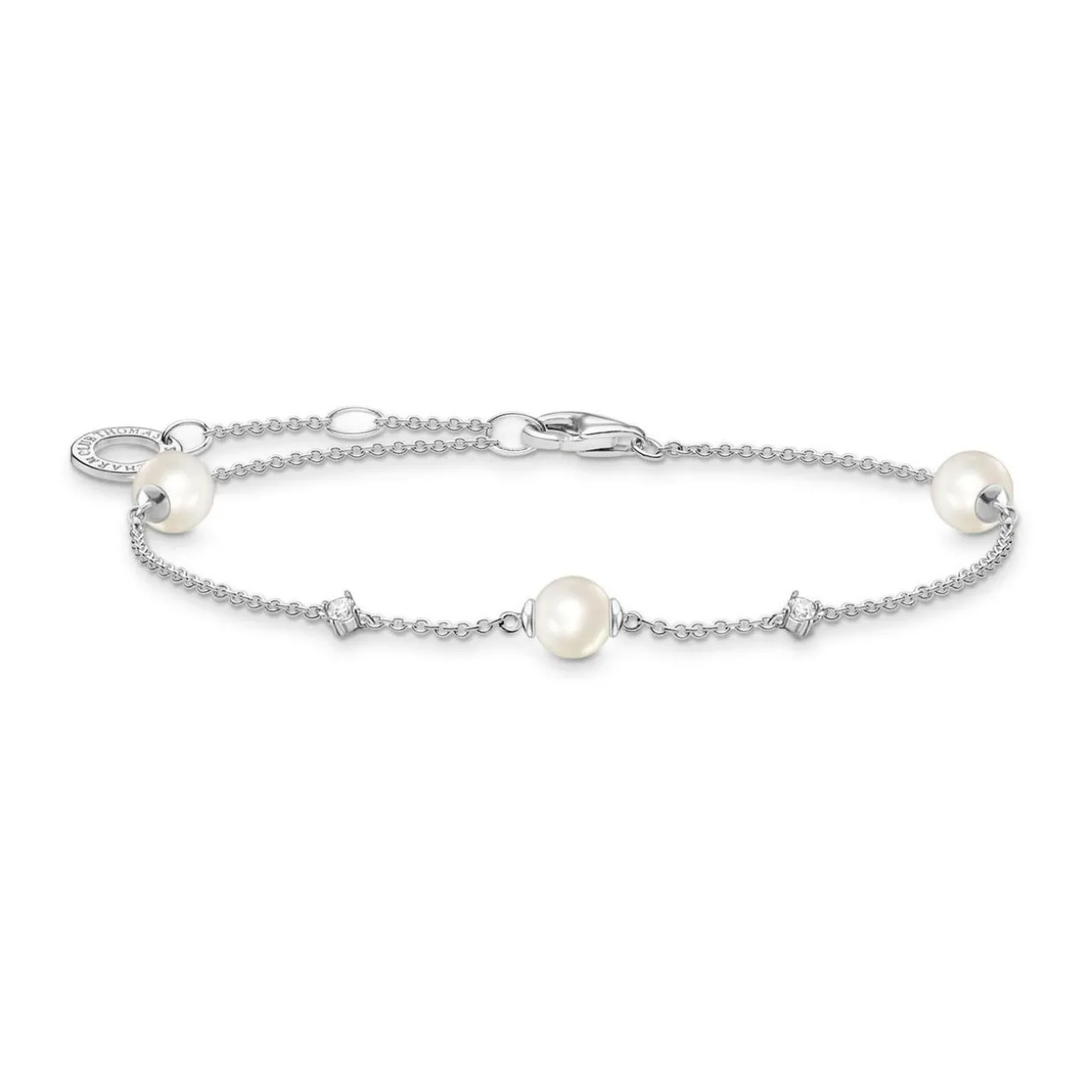 White Stones & Pearls Bracelet