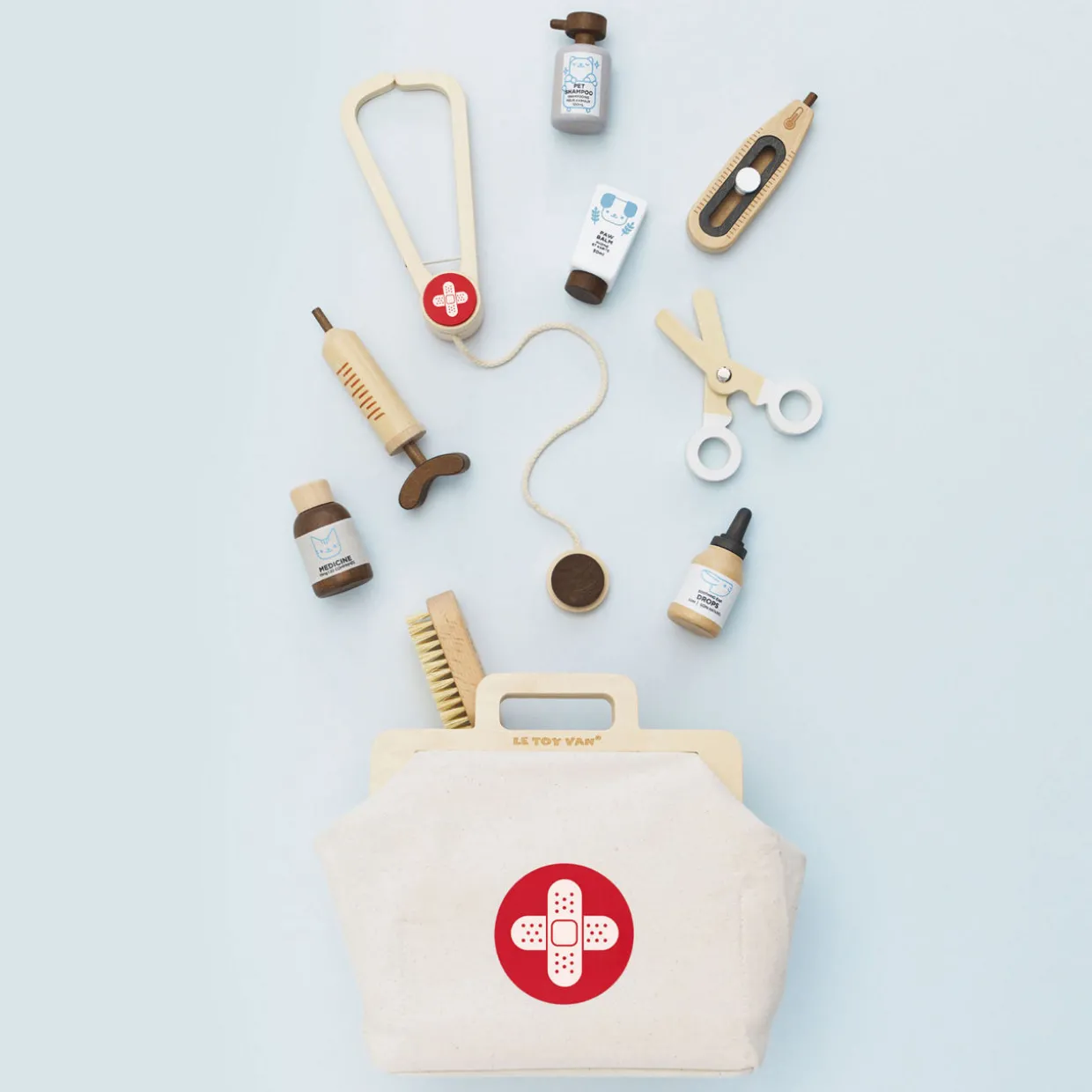 Wooden Animal Vet Set