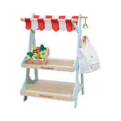 Wooden Market Stall & Fruit Play Food Crate