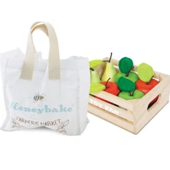 Wooden Market Stall & Fruit Play Food Crate