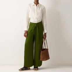 Wrap Palazzo Wide Leg Trousers