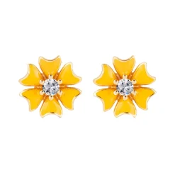 Yellow Flower Earrings