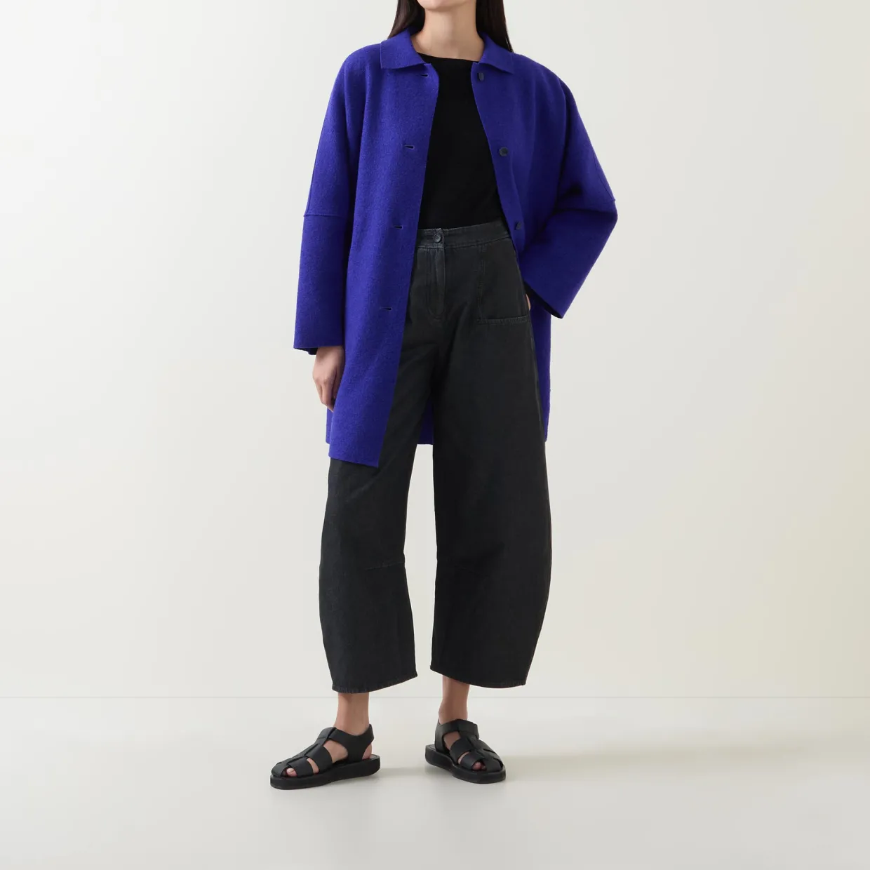 Yesso High-Rise Barrel Leg Trousers