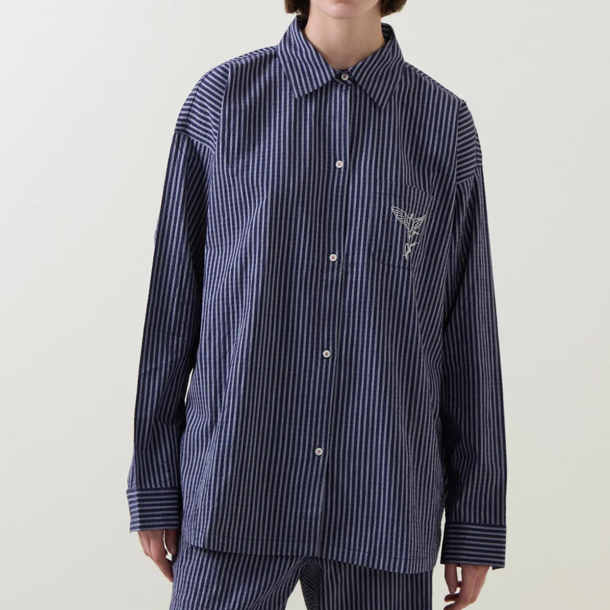 Yew Striped Pyjama Shirt