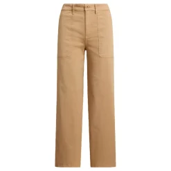 Yurshane Stretch Cropped Wide Leg Chinos
