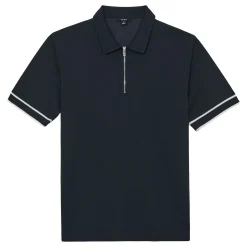 Zain Textured Half-Zip Tipped Polo Shirt