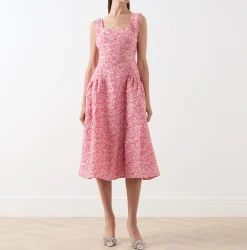 Zinnia Floral Flared Dress