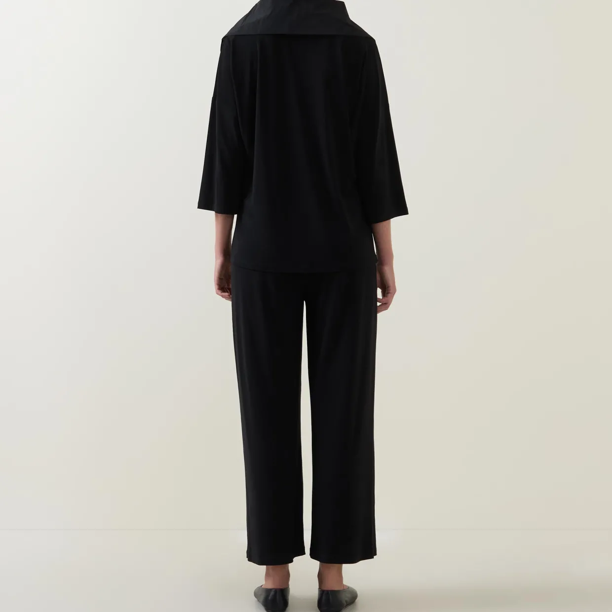 Zip-Detail Wide Leg Jumpsuit